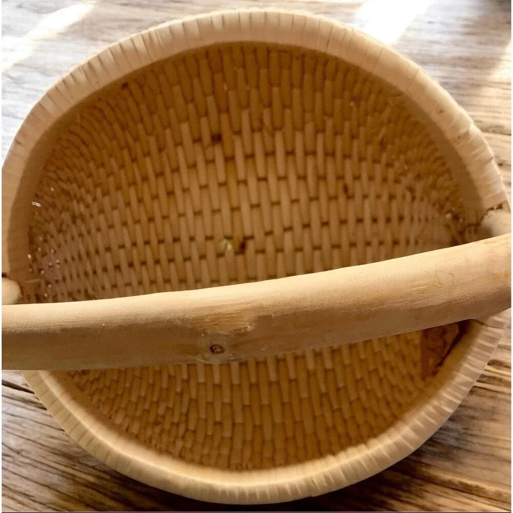Woven Basket 11” x 12” | Handmade Storage, Farmhouse Decor, Rustic Organization